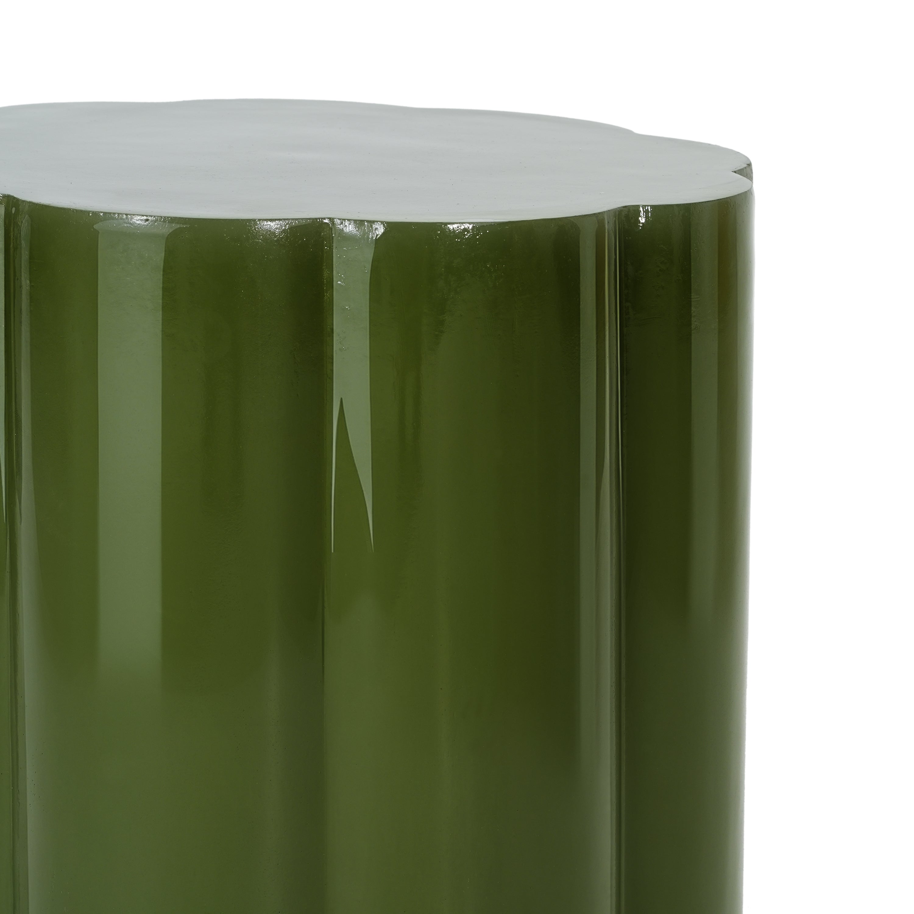 High-Gloss Magnesium Oxide Outdoor Side Table
