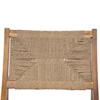 Monica Outdoor Wood and Wicker Woven Dining Chair with Cushions, Set of 2