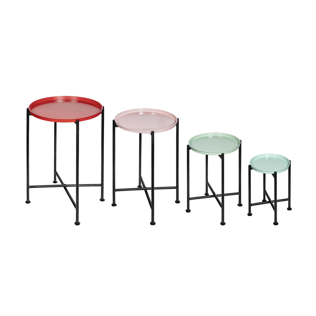 Multicolor Nesting Plant Stands, Set of 4