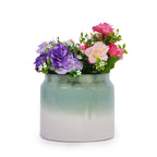 Rumi Blue Handmade Ceramic Planter, Set of 2