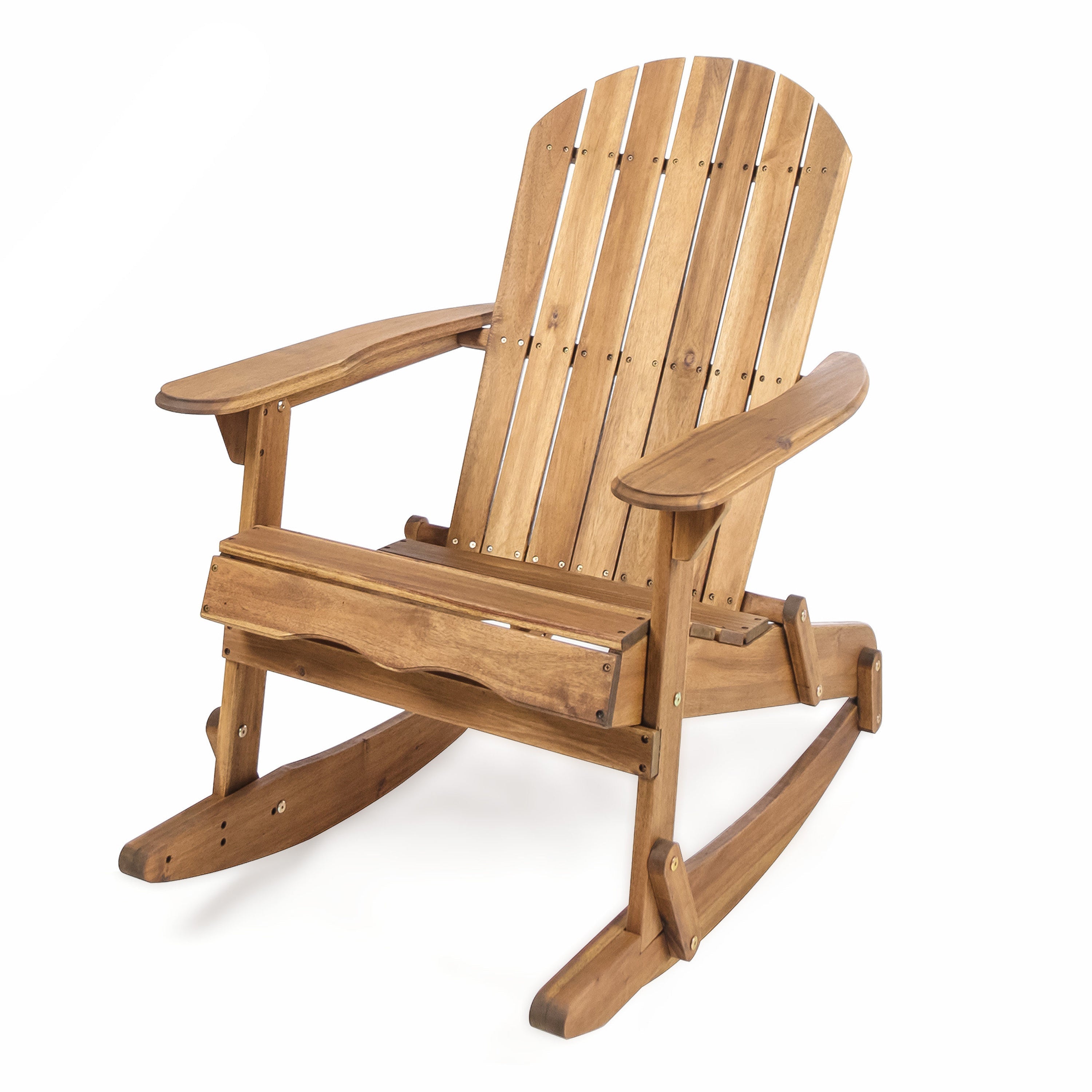 Echoes Outdoor Acacia Wood Adirondack Rocking Chair