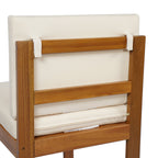 Seacliff Outdoor Acacia Wood Barstools, Set of 2