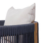 Matera Outdoor Wood & Rope Dining Chairs, Set of 2