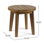 Rhythmus 3-Piece Outdoor Chat Set with 2 Curved Chairs Design and Slatted Table Top