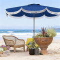 Allegra Scalloped Fringe Vented Patio Umbrella