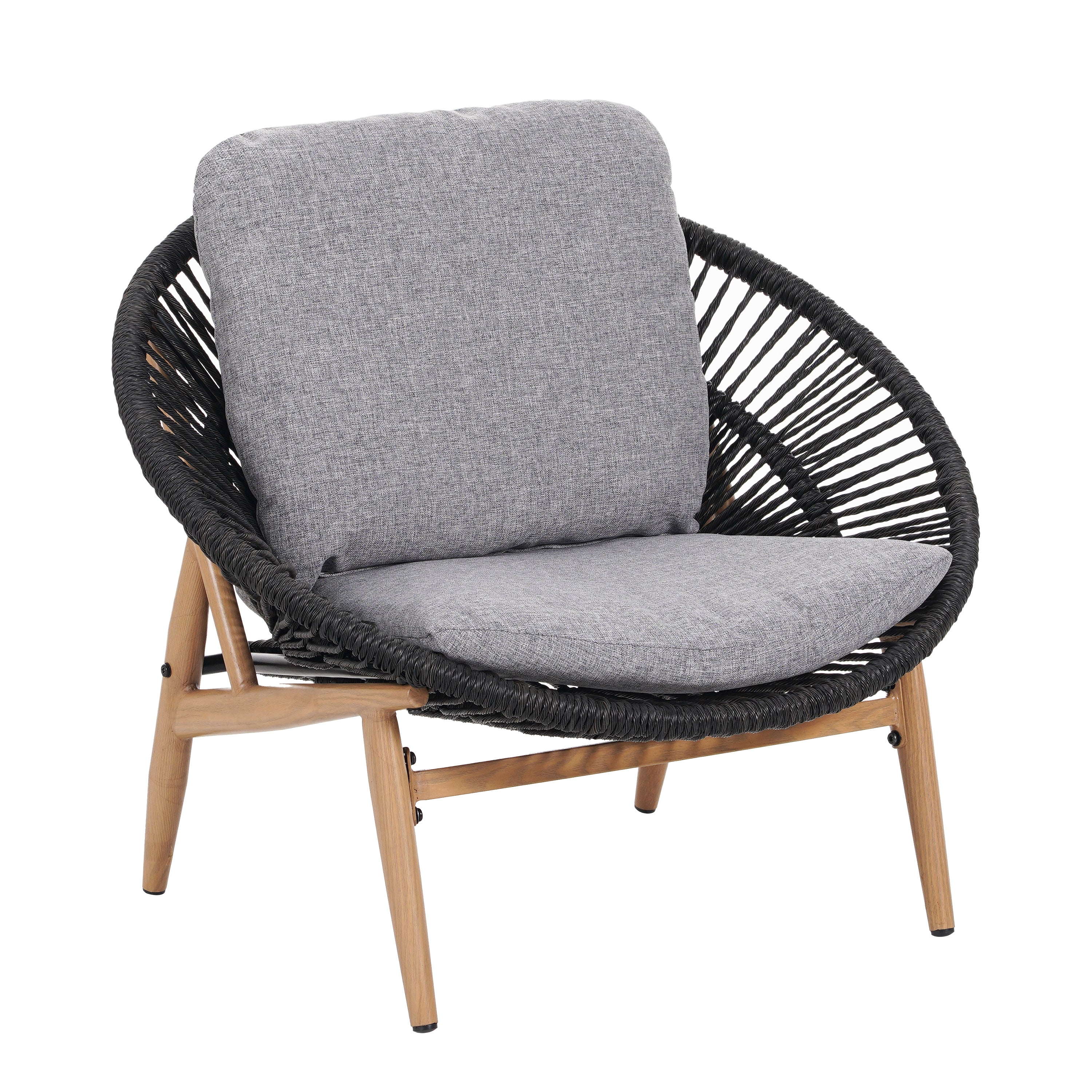 Cyril Outdoor Wicker Papasan Style Lounge Chair