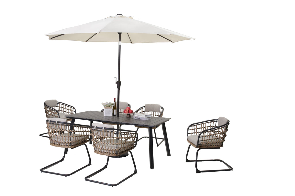 Maristella Outdoor Wicker Dining Chairs, Set of 2