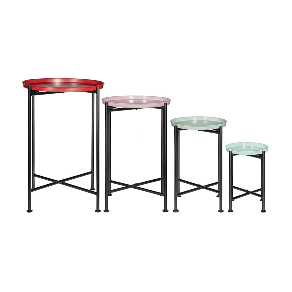 Multicolor Nesting Plant Stands, Set of 4