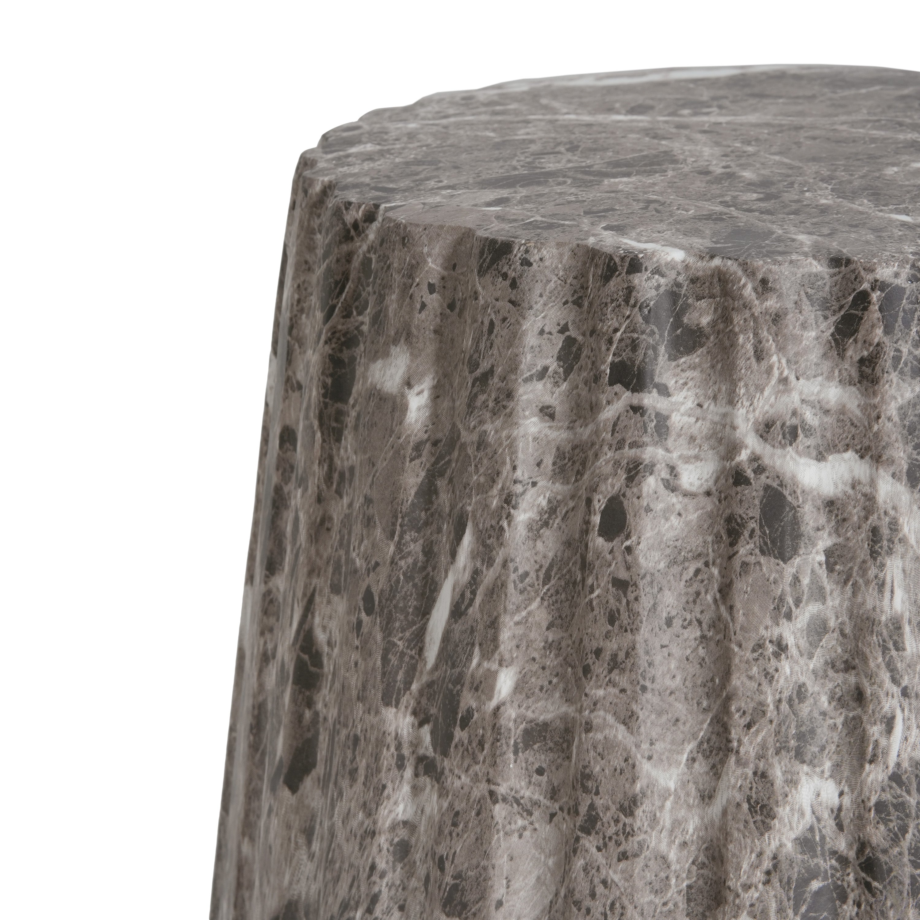 Outdoor Cleme Carved Side Table