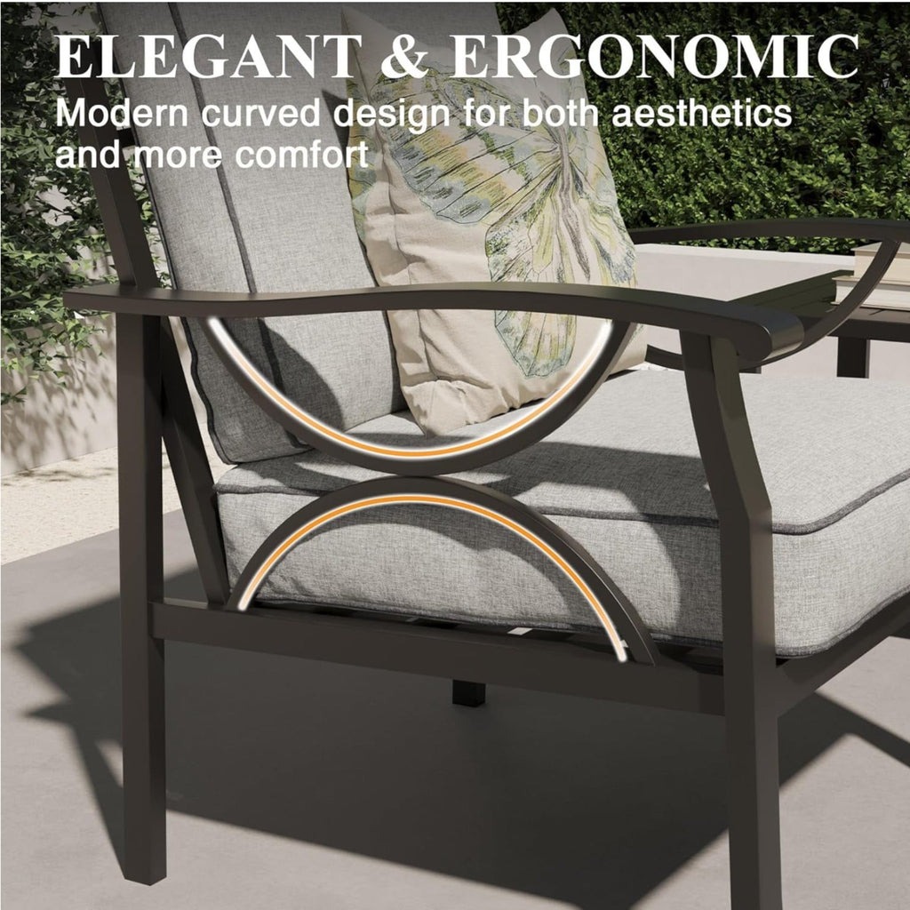 Marisol All-Weather Metal Armchairs, Set of 2
