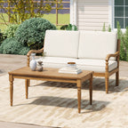 Islewood 2 Piece Acacia Wood Outdoor Loveseat & Coffee Table Set