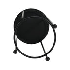 3-Piece Outdoor Ceramic Tile Plant Stand Set with Iron Frame