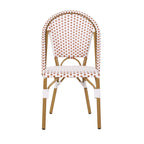 PE Rattan and Aluminum Bistro Chair with Arched Back, Set of 2
