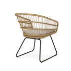 Outdoor Chair with Sled Legs and Curved Frame, Set of 2