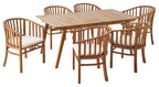 6-Seat Acacia Wood Outdoor Dining Set