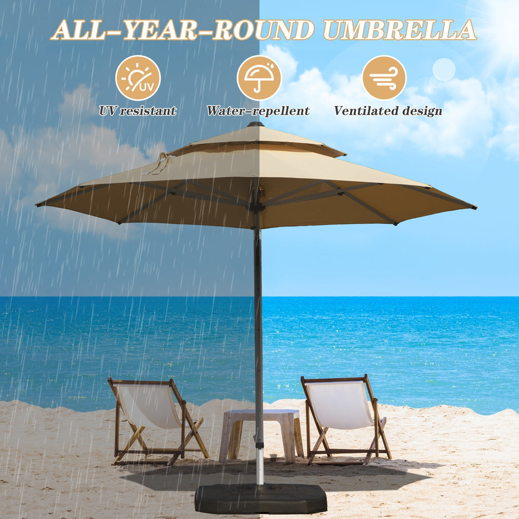 Round Cantilever Umbrella with Center Pole, Base Not Included