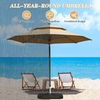 Round Cantilever Umbrella with Center Pole, Base Not Included