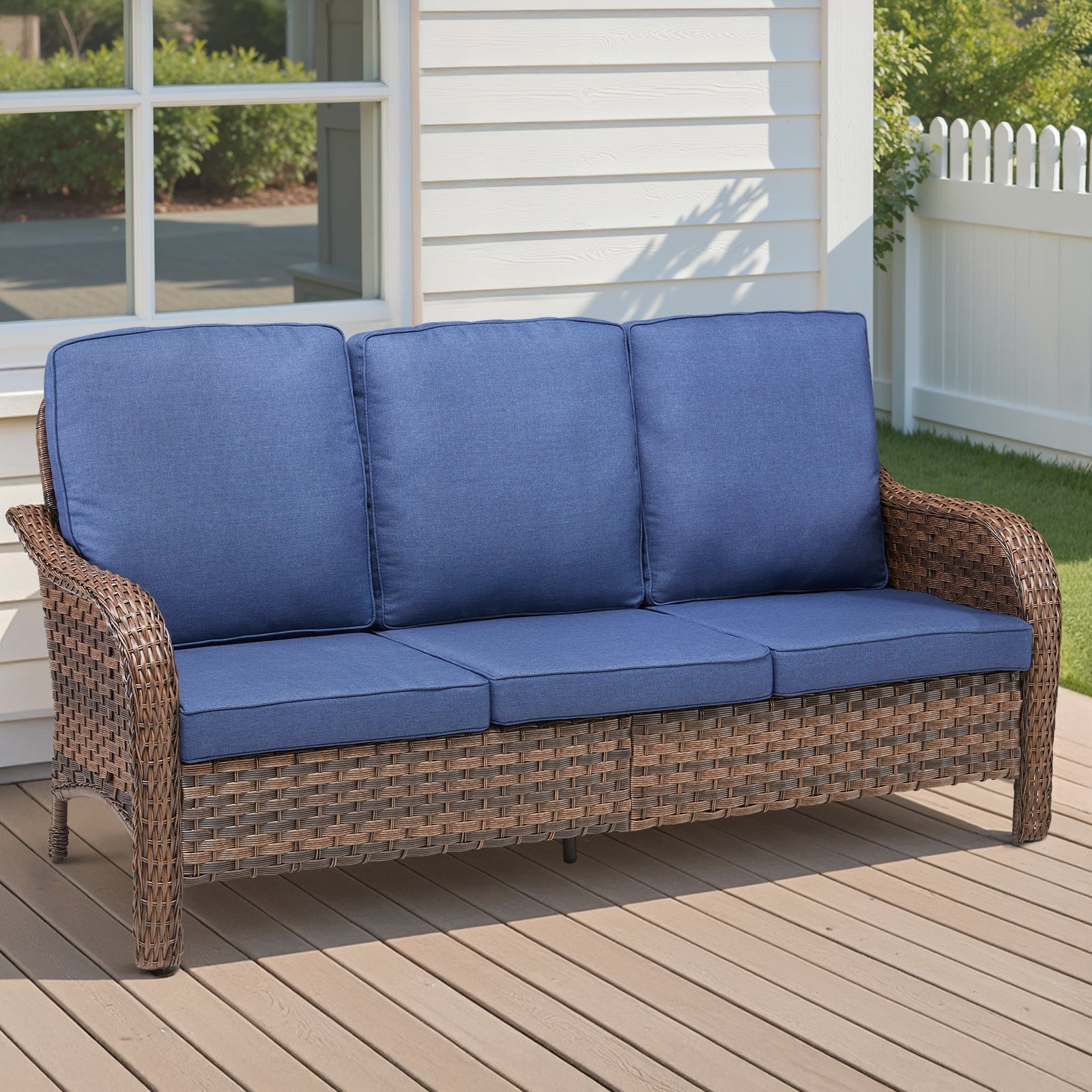 Marlowe Wicker Outdoor 3 Seat Sofa