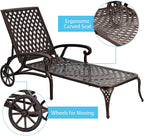 Aluminium Cast Lounge Chaise