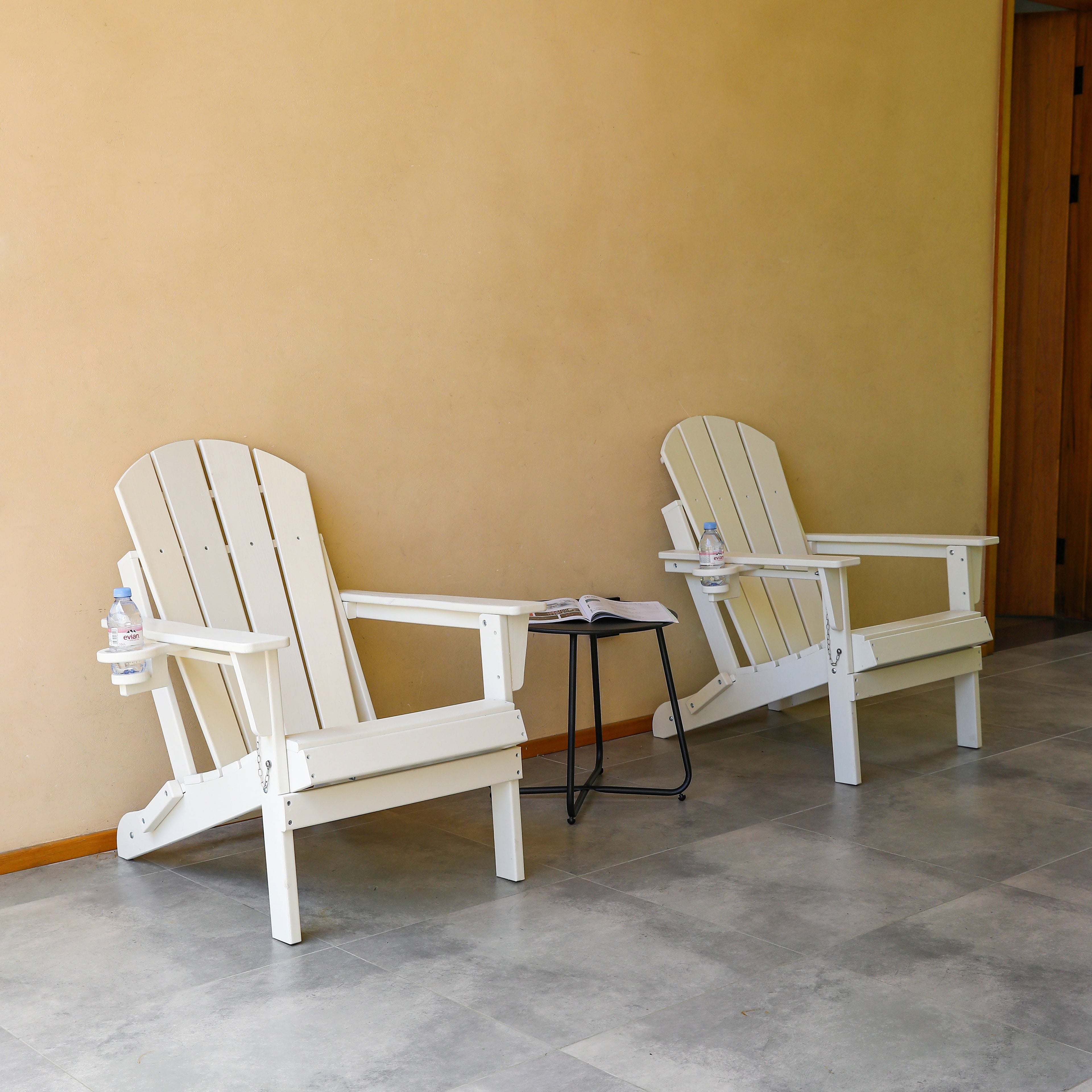Composite Folding Adirondack Chair with Dual Cup Holder