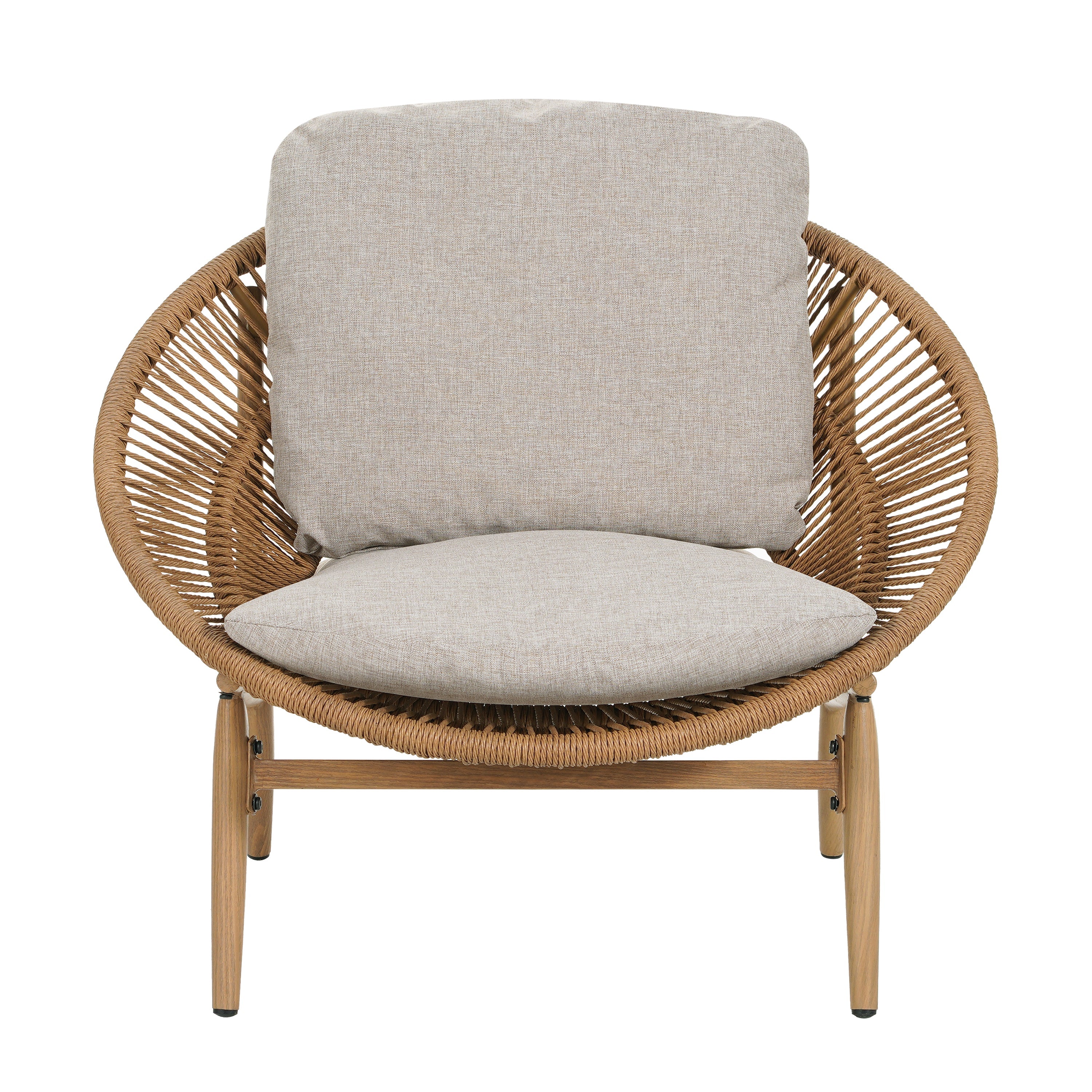 Cyril Outdoor Wicker Papasan Style Lounge Chair