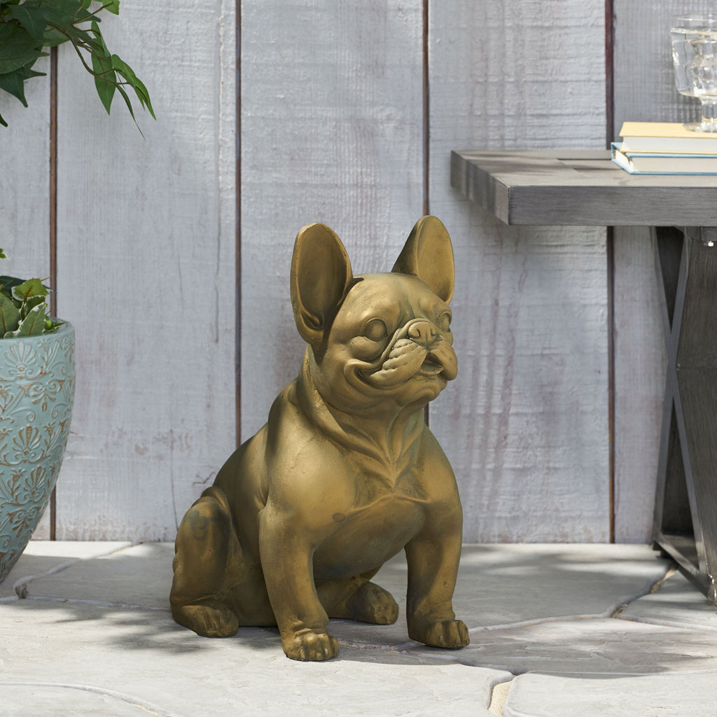 Louise Outdoor French Bulldog Garden Statue