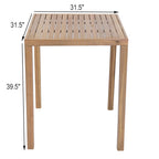 Seacliff Outdoor Acacia Wood Bar Table