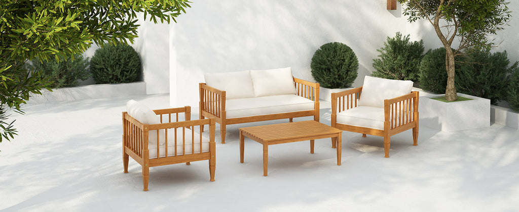 Banyan 4-Piece Patio Outdoor Furniture Set