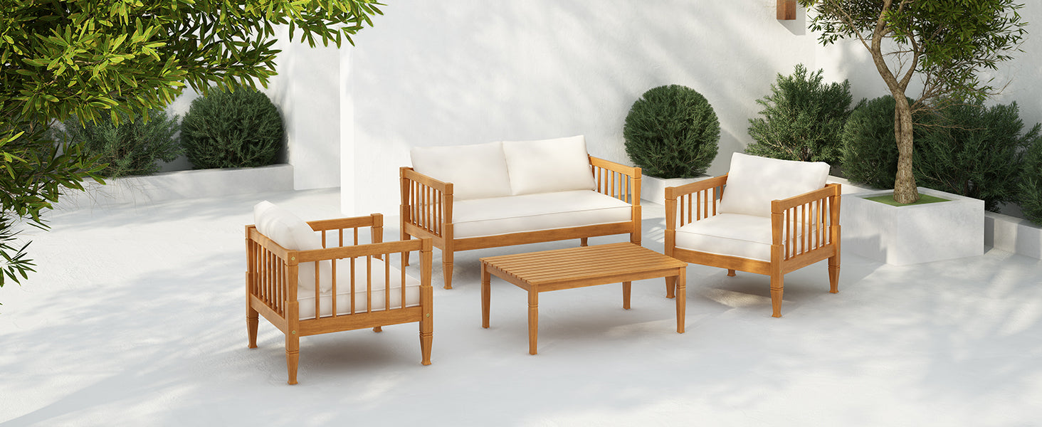 Banyan 4-Piece Patio Outdoor Furniture Set