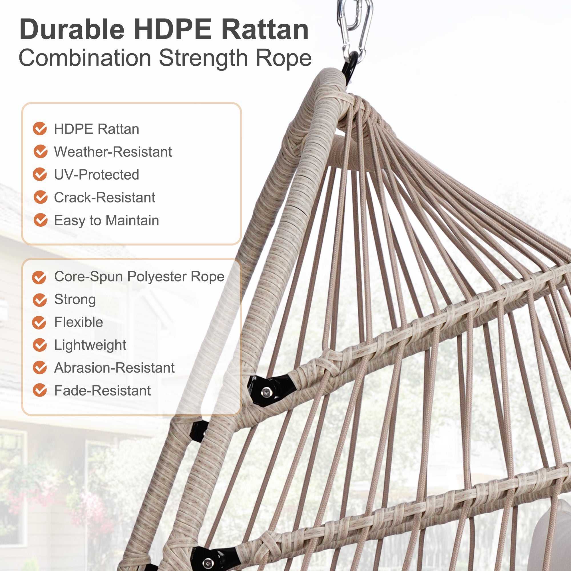 Folding Outdoor Egg Swing Chair