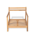Indira Outdoor Acacia Wood Chat Set