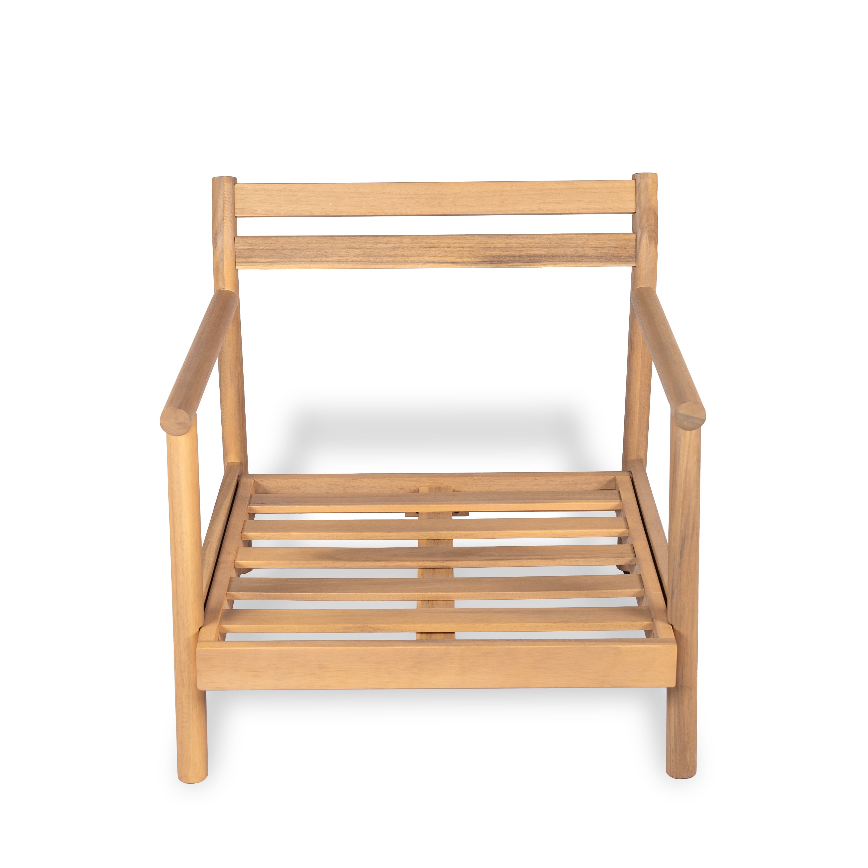 Indira Outdoor Acacia Wood Chat Set