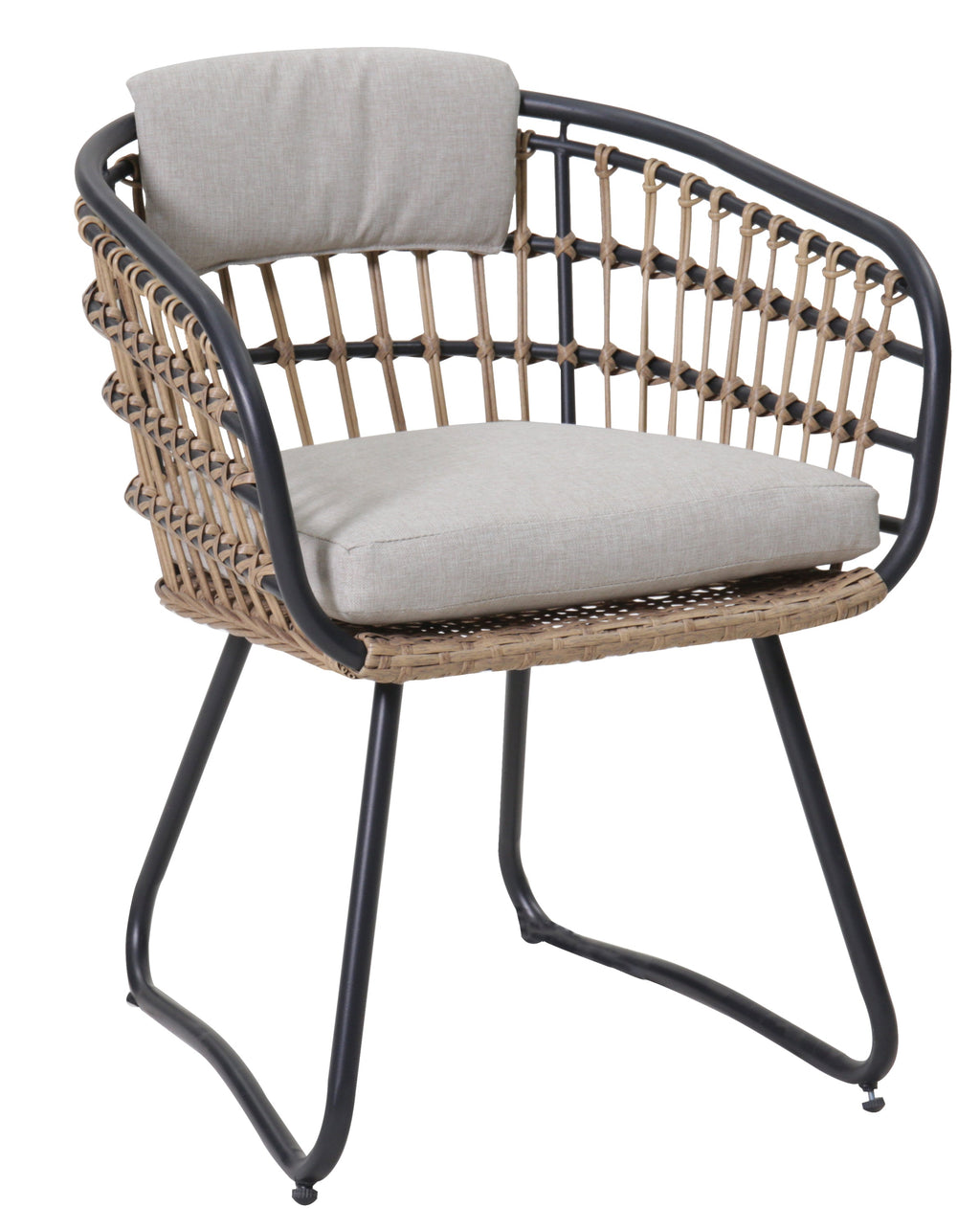 Maristella Outdoor Wicker Dining Arm Chairs, Set of 2