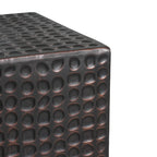 Antique Copper Cube Outdoor Side Table