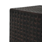 Antique Copper Cube Outdoor Side Table