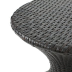 Slim Hourglass Rattan Outdoor Side Table