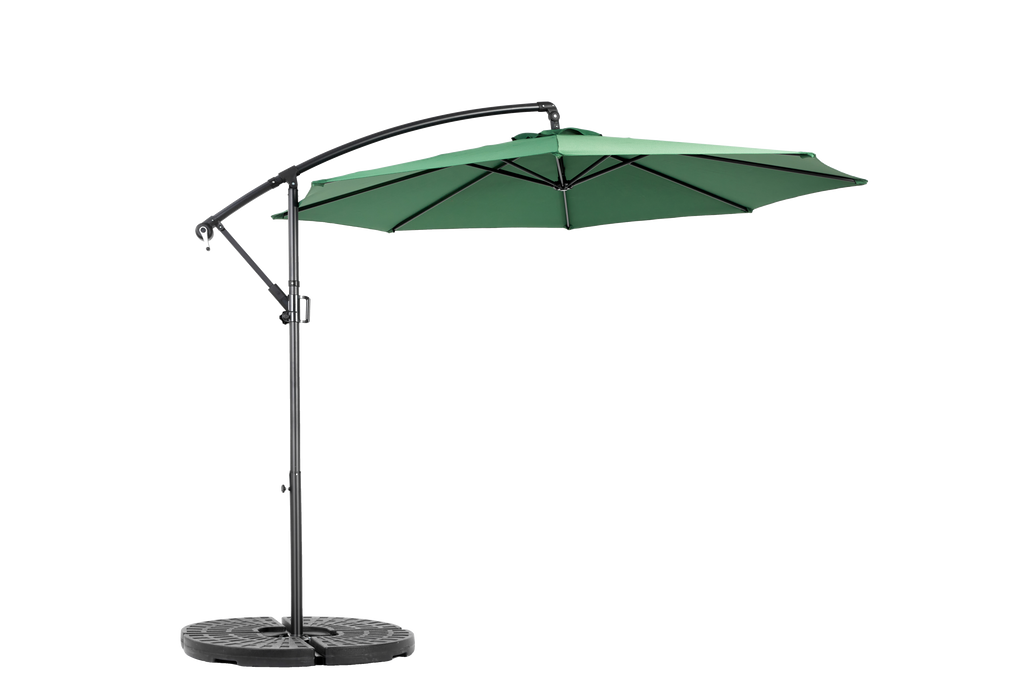 10' Offset Hanging Market Patio Umbrella w/Easy Tilt Adjustment, Base Not Included