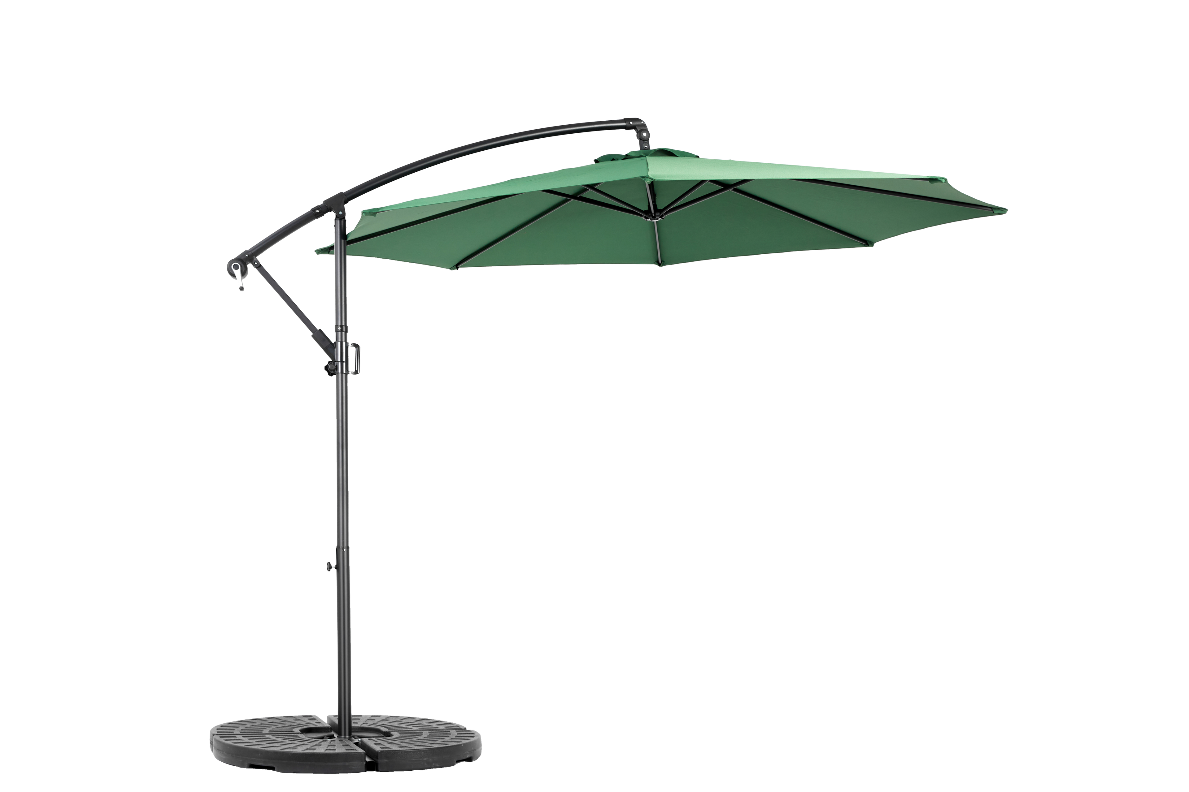 10' Offset Hanging Market Patio Umbrella w/Easy Tilt Adjustment, Base Not Included