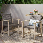Hampton Outdoor Rattan Dining Chairs, Set of 2