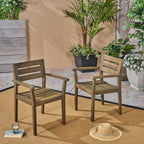 Stamford Outdoor Acacia Wood Dining Chairs, Set of 2