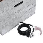 Outdoor Square Fire Pit with Steel Burner, Lava Rocks and Cover