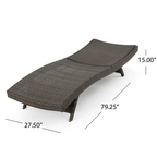 Crete Wicker Chaise Lounge, Set of 2