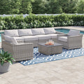 Laguna Sol Fully Assembled 6-Person All-Weather Wicker Sectional Seating Set