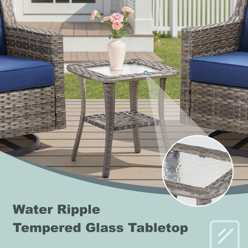 Tatum 3 Piece Outdoor Set with Swivel Rockers