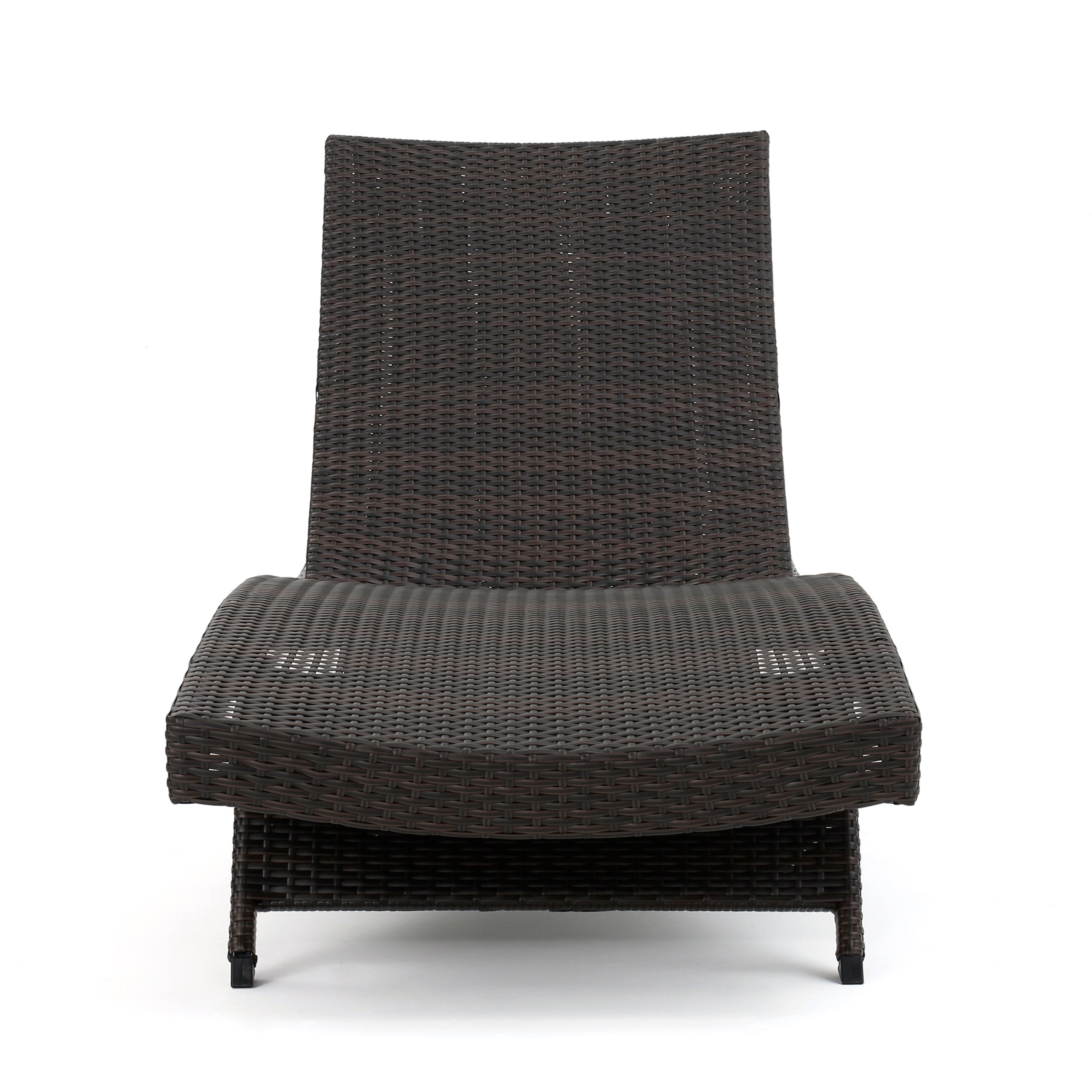 Crete Wicker Chaise Lounge, Set of 2