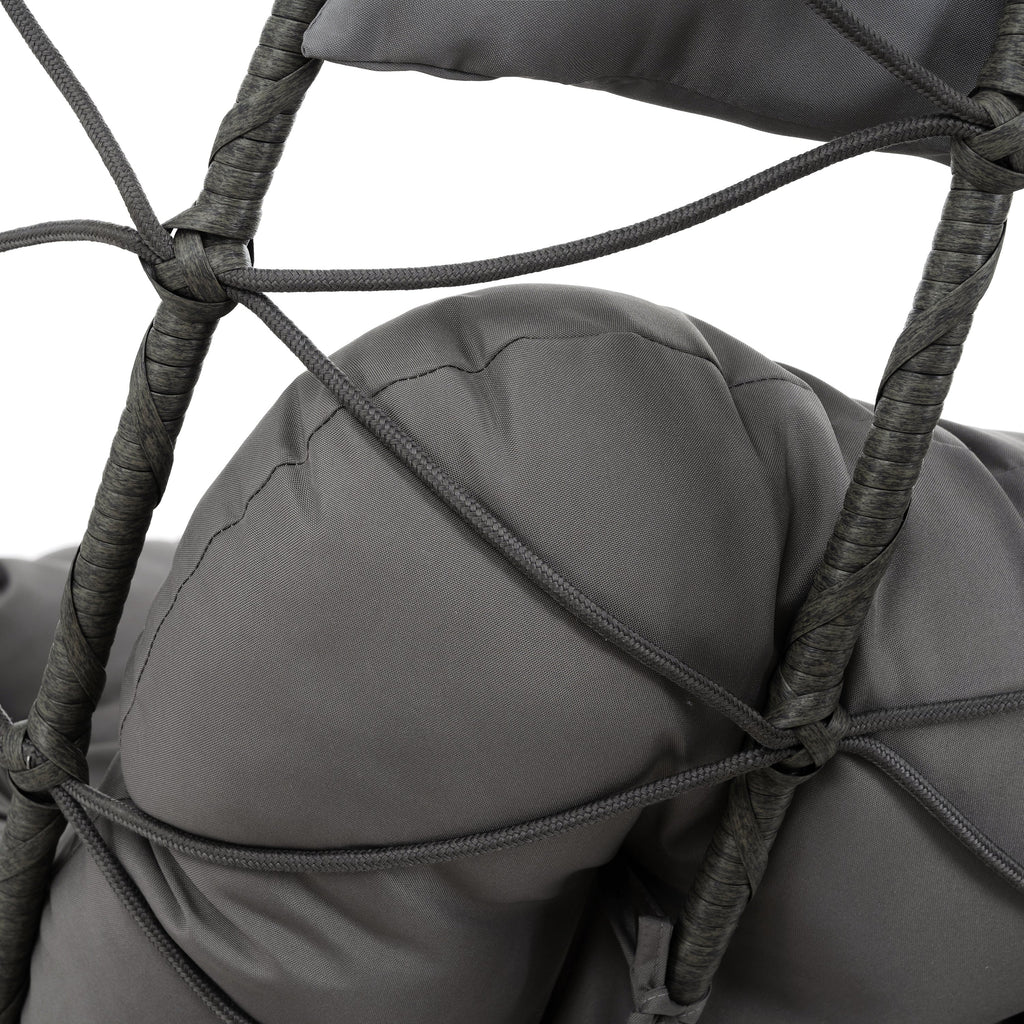 2-Person Swinging Egg Chair with Stand