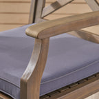 Perla Outdoor Acacia Wood Barstools, Set of 2