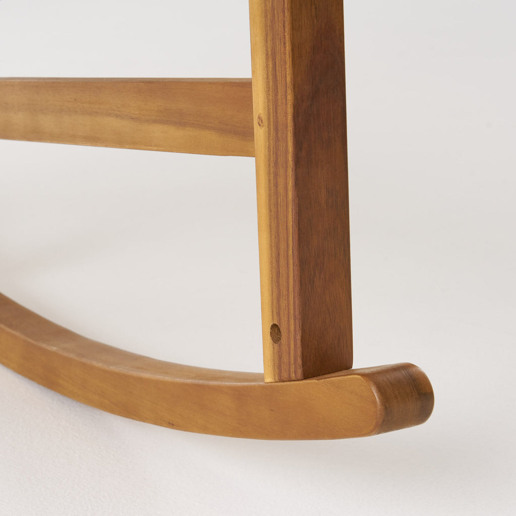 Muse Outdoor Acacia Rocking Chair with Slat Design