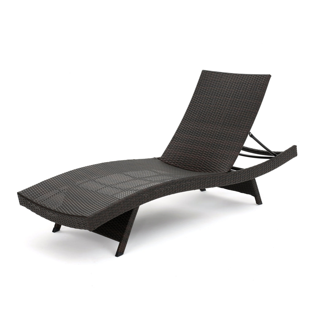 Crete Wicker Chaise Lounge, Set of 2