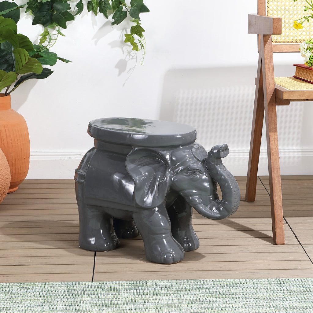 Elephant Ceramic Garden Stool